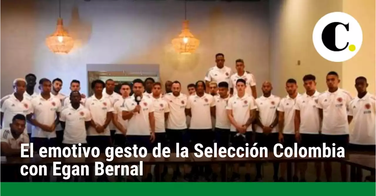 El emotivo gesto de la Selección Colombia con el ciclista Egan Bernal