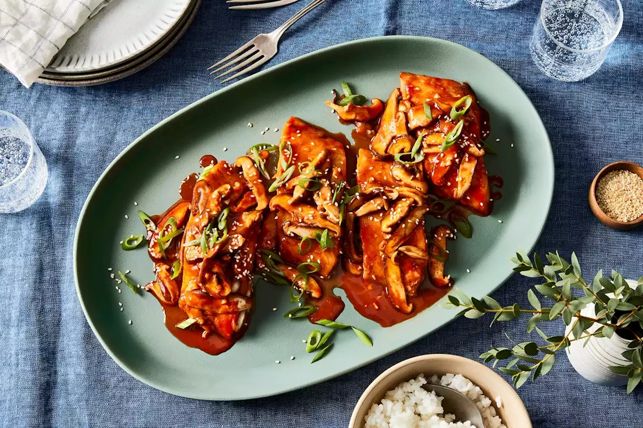 Gochujang-Marinated Alaska Sablefish With Shiitakes Recipe on Food52