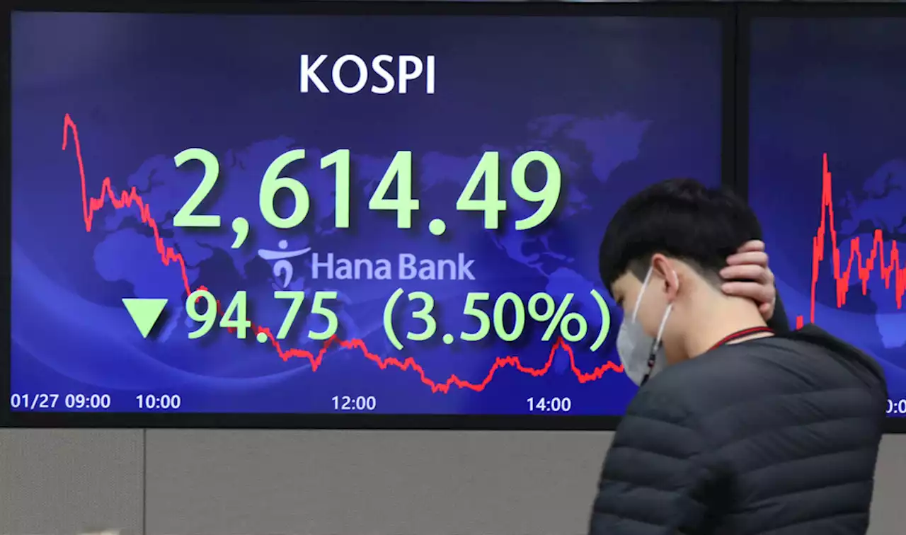 파랗게 질린 증시…미 연준 ‘빠른 긴축’ 전망에 화들짝