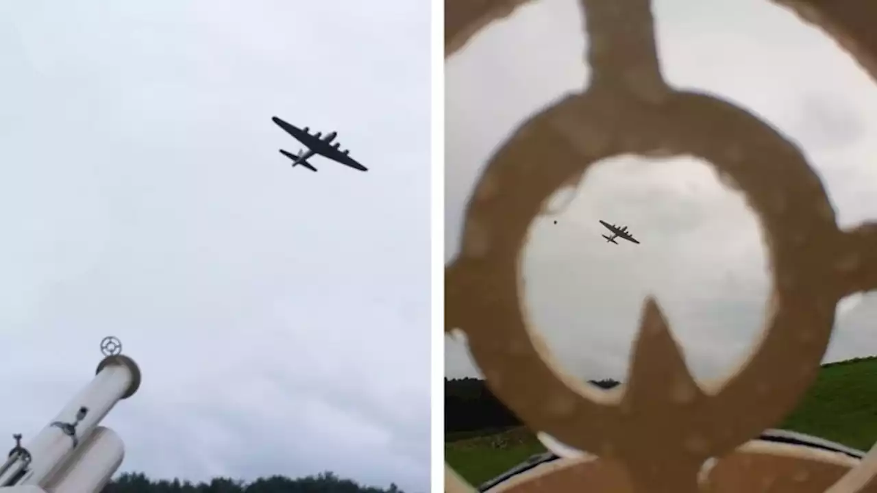 Watch an RC B-17 Bomber Take Fire From a Massive Apple Cannon