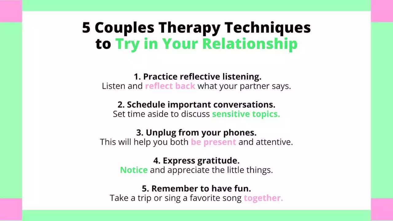 5 Couples Therapy Techniques to Try in Your Relationship