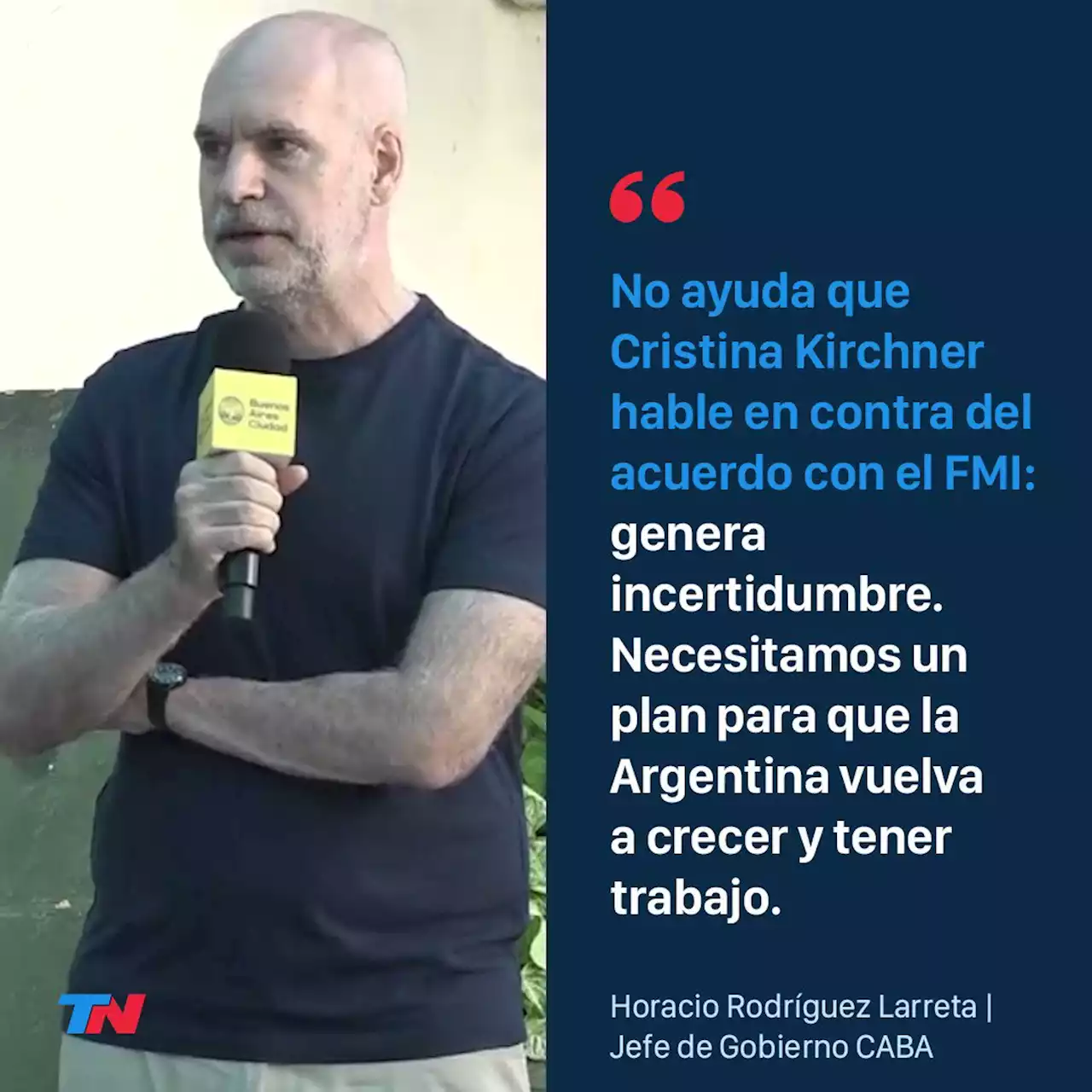 Horacio Rodríguez Larreta criticó al Gobierno: “Genera incertidumbre no saber si se le paga al FMI”