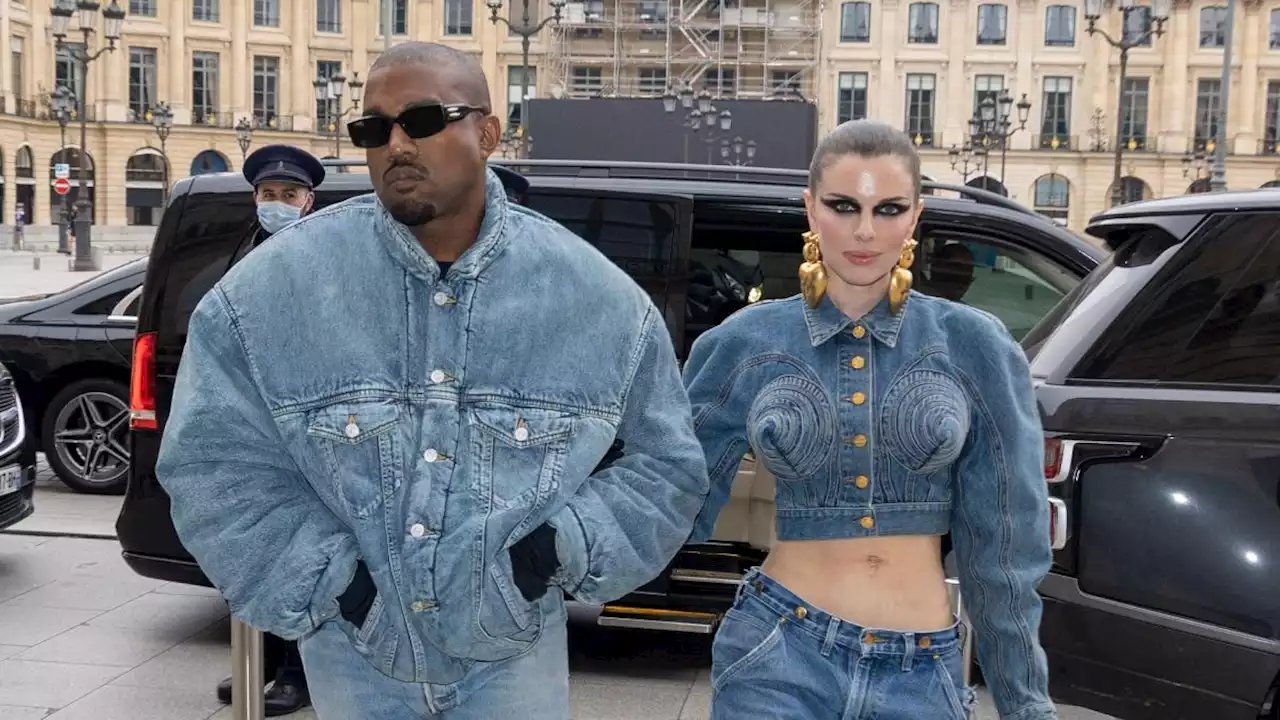 Kanye West and Julia Fox Channeled Britney and Justin in Canadian Tuxedos