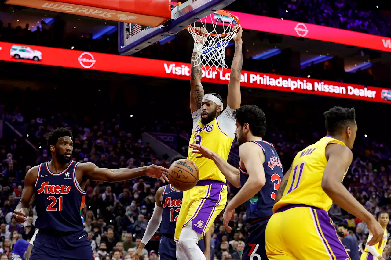 Anthony Davis Scores 31 Points in Lakers 105-87 Loss to Sixers Without LeBron James