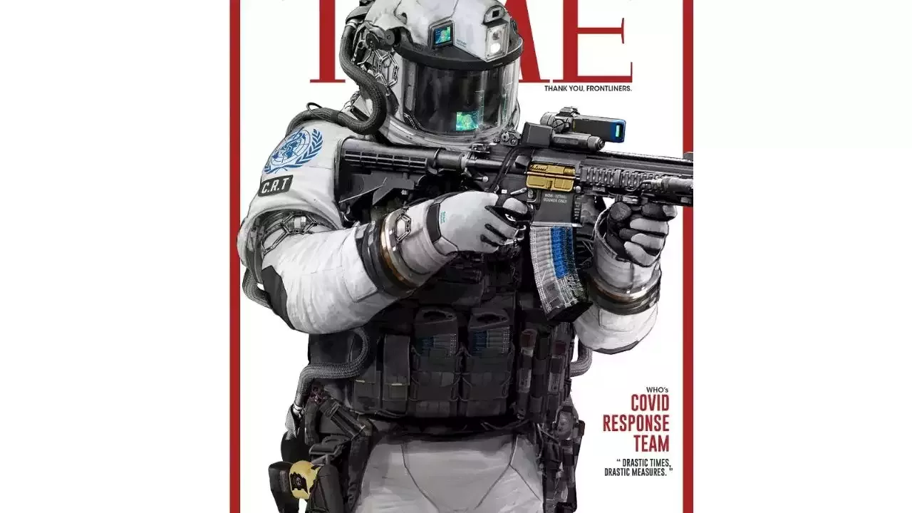 Falsa, la portada de la revista Time con soldados de la ONU que combaten el  covid-