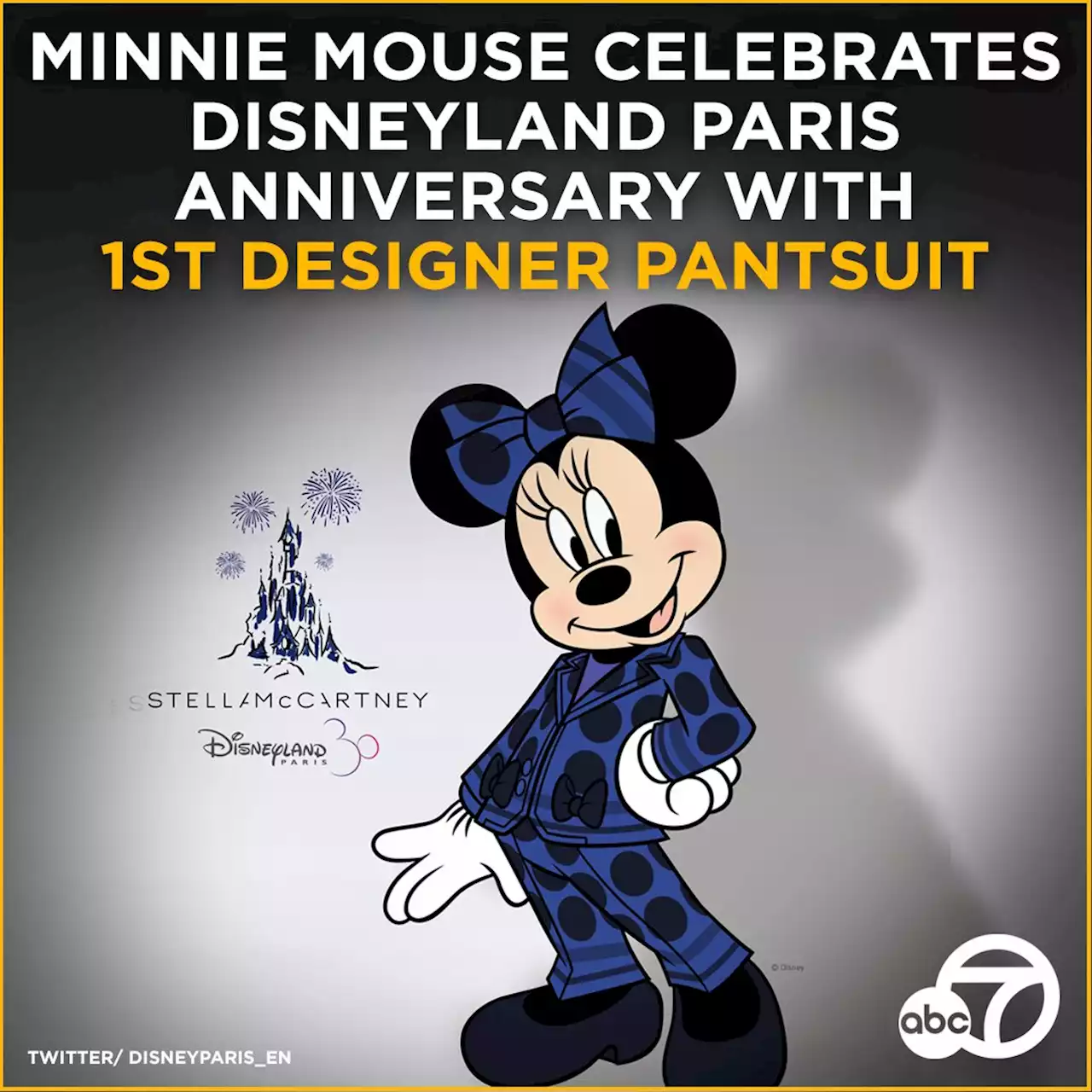 Minnie Mouse celebrates Disneyland Paris anniversary with 1st designer pantsuit