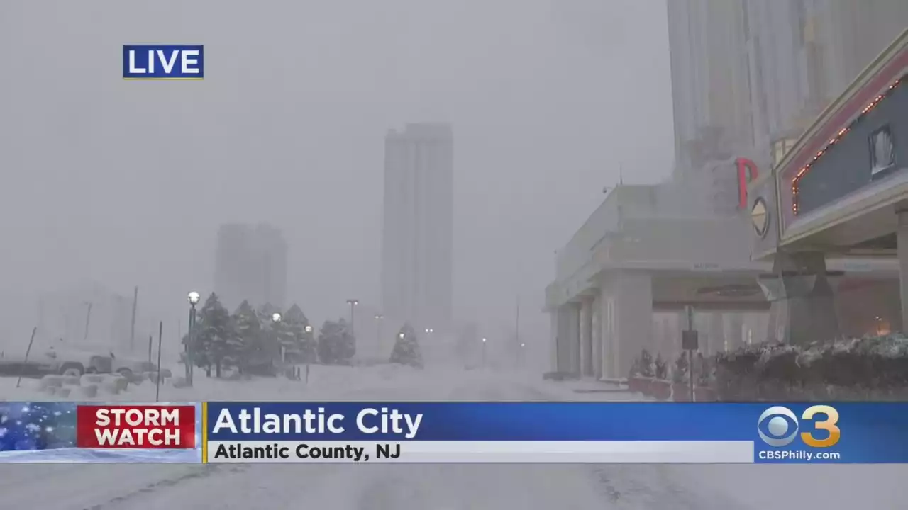 Atlantic City Urging Residents To Stay Home With Blizzard Conditions, Flooding