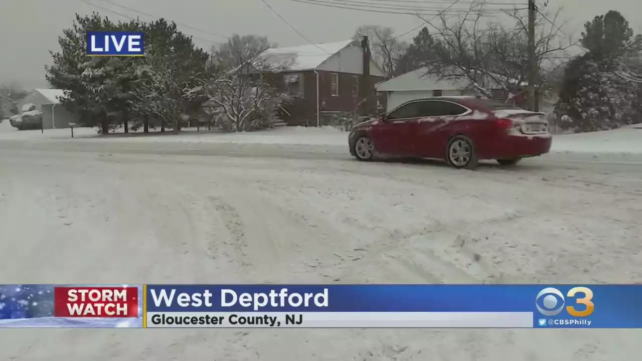 South Jersey Residents Battle Inches Of Snow, Rough Road Conditions