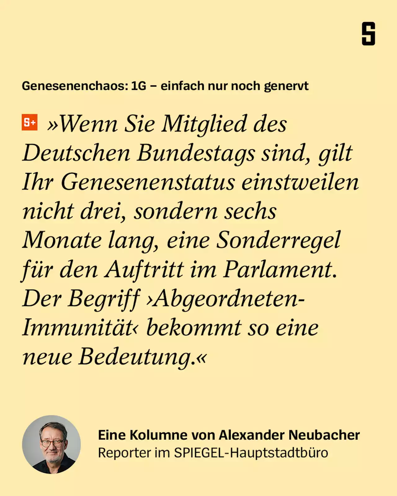 (S+) Karl Lauterbach und das Genesenen-Chaos: 1G – einfach nur nur genervt - Kolumne