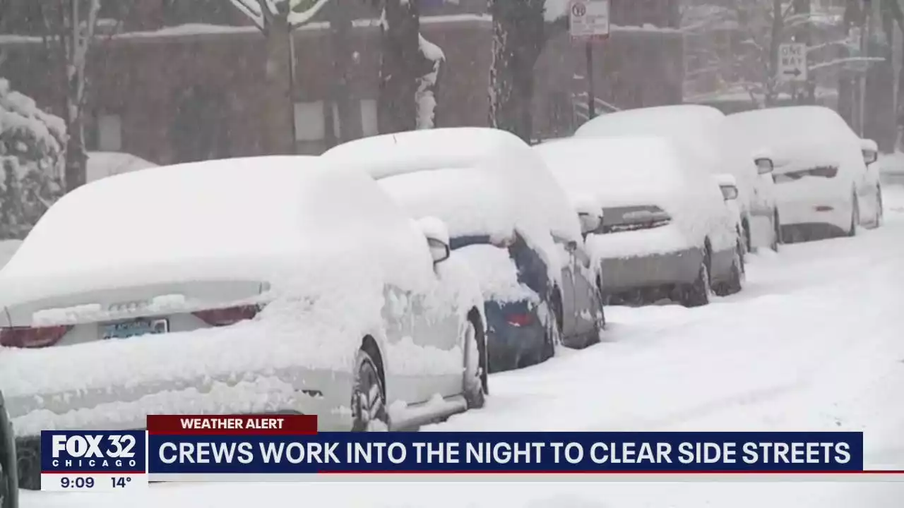 Crews still cleaning up snow after lake effect dumps 7+ inches on Chicago area