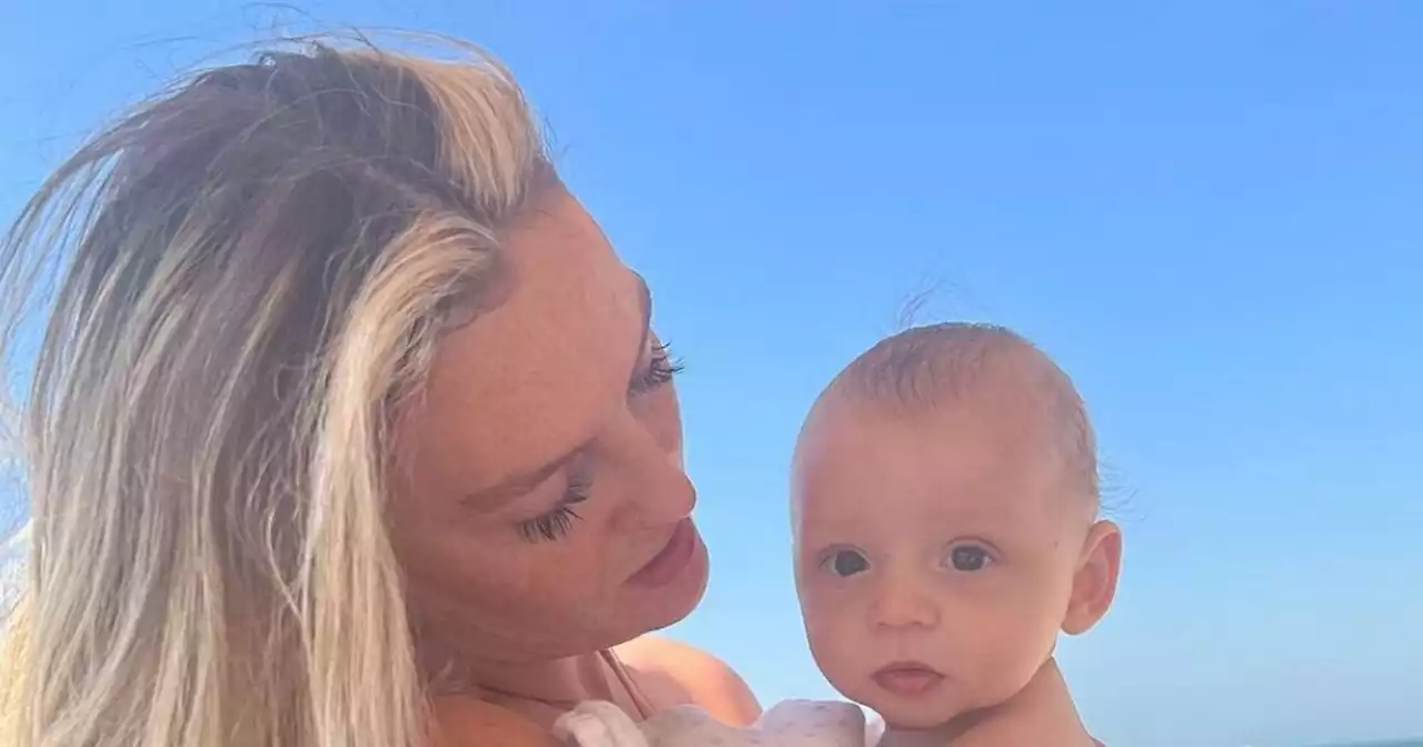 Perrie Edwards shares adorable new snaps with baby son Axel on holiday