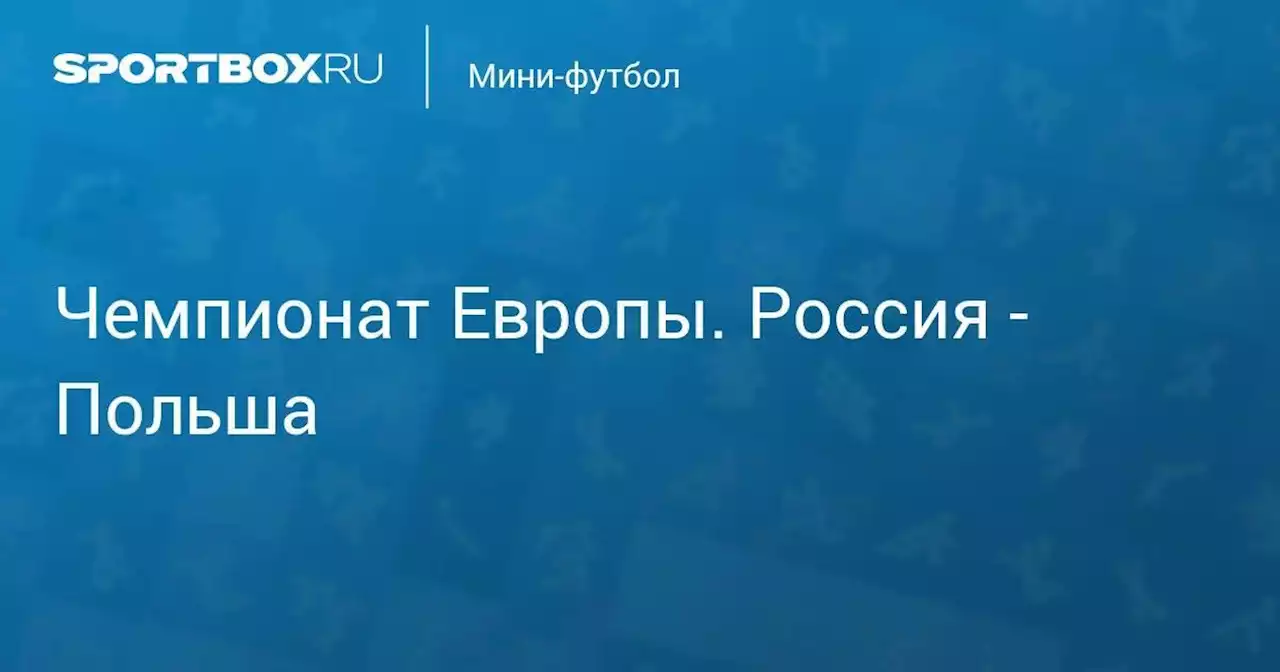 Мини-футбол. Чемпионат Европы. Россия - Польша