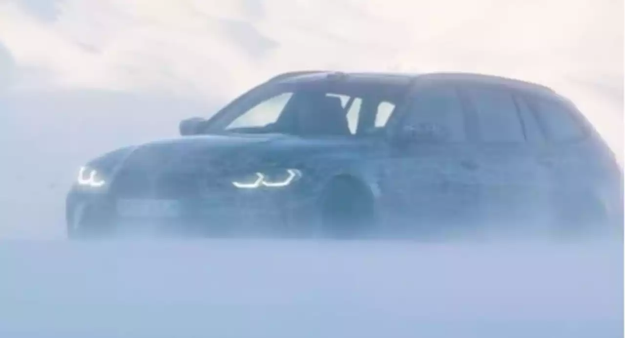 BMW M3 Touring Teased Once Again Spelling 2022 In The Snow | Carscoops