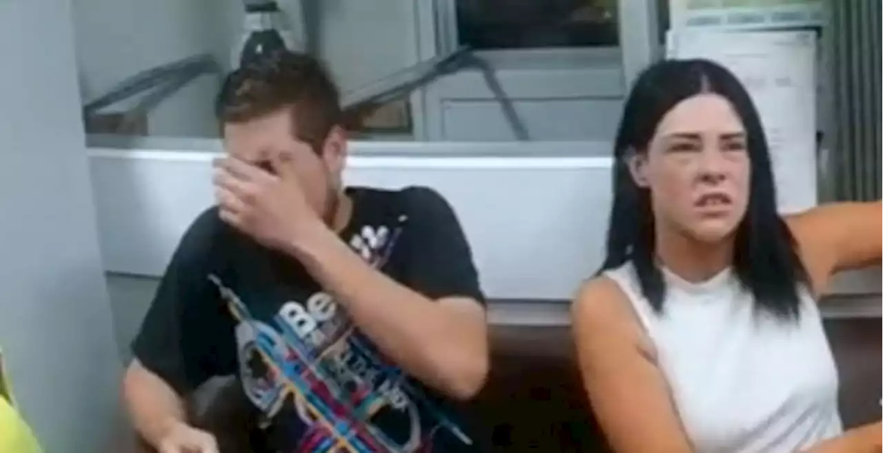 Moment weeping baby killer fakes shock after being arrested for newborn's murder