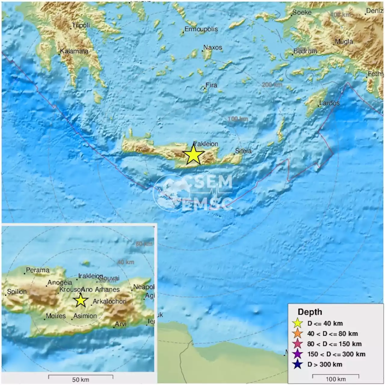 Earthquake, Magnitude 3.1 - CRETE, GREECE - 2022 January 03, 15:12:15 UTC