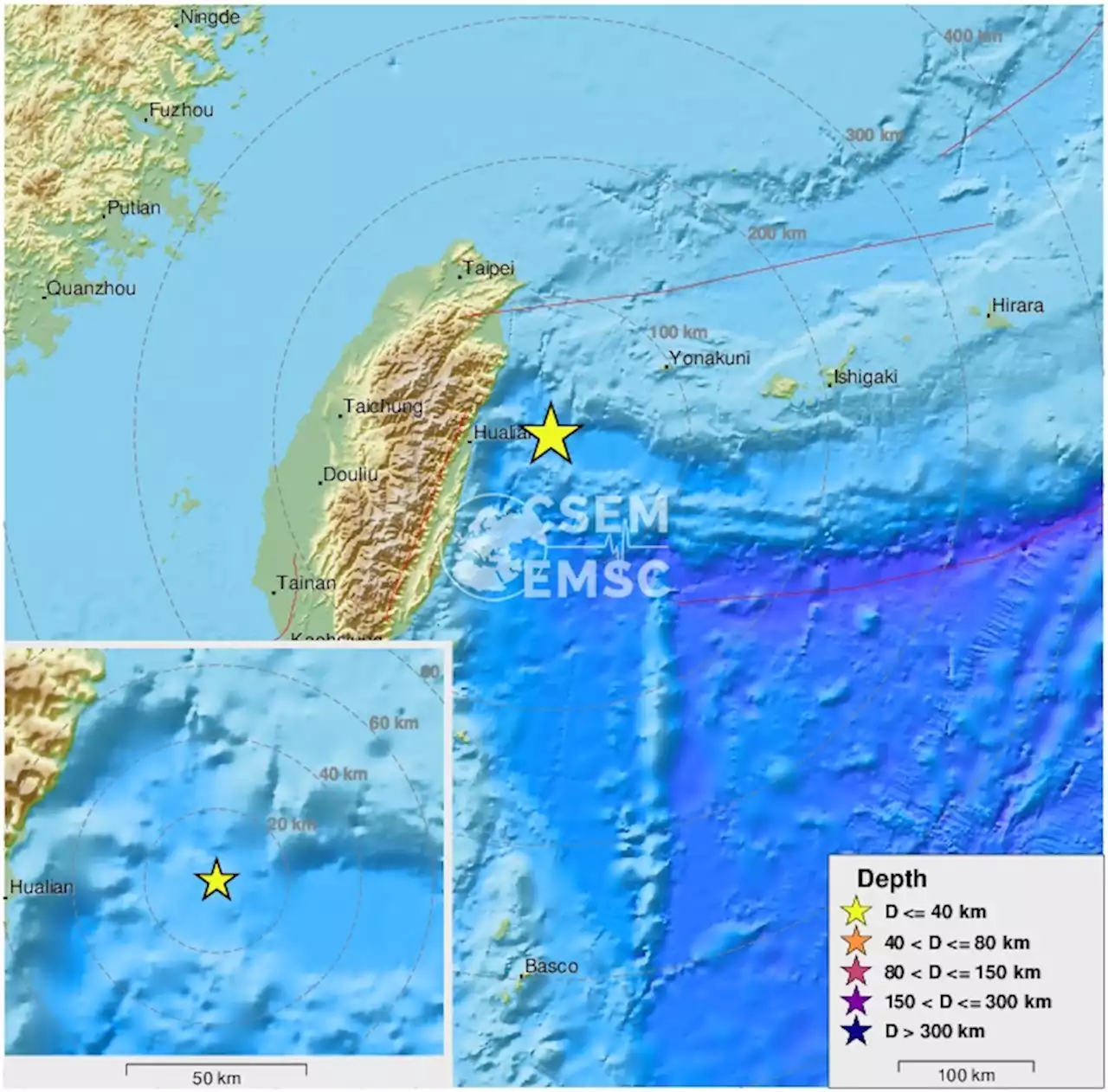 Earthquake, Magnitude 6.2 - TAIWAN REGION - 2022 January 03, 09:46:38 UTC