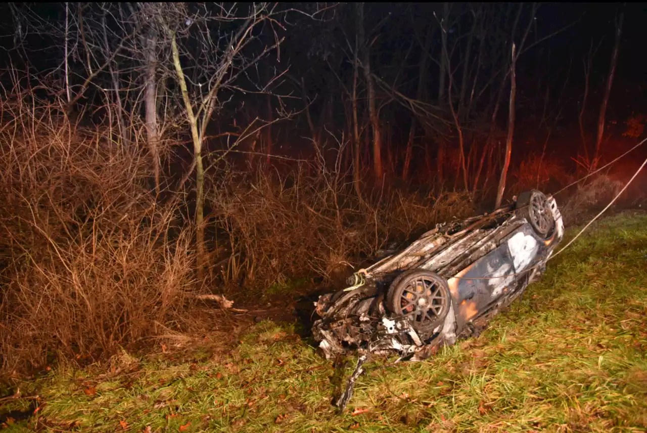 Lancaster man injured in fiery single-vehicle crash in Ephrata