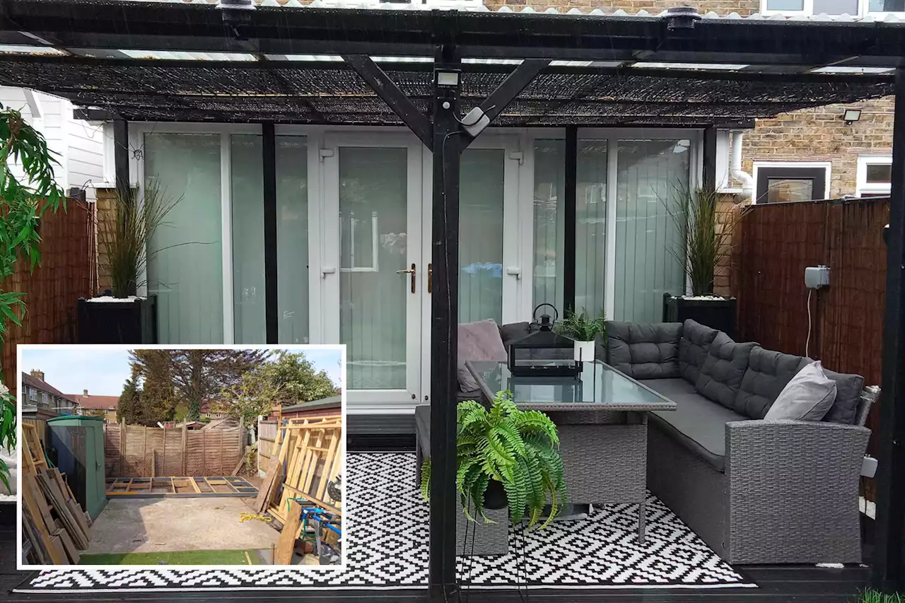 We transformed our neglected garden for £2,500 using bamboo sheets