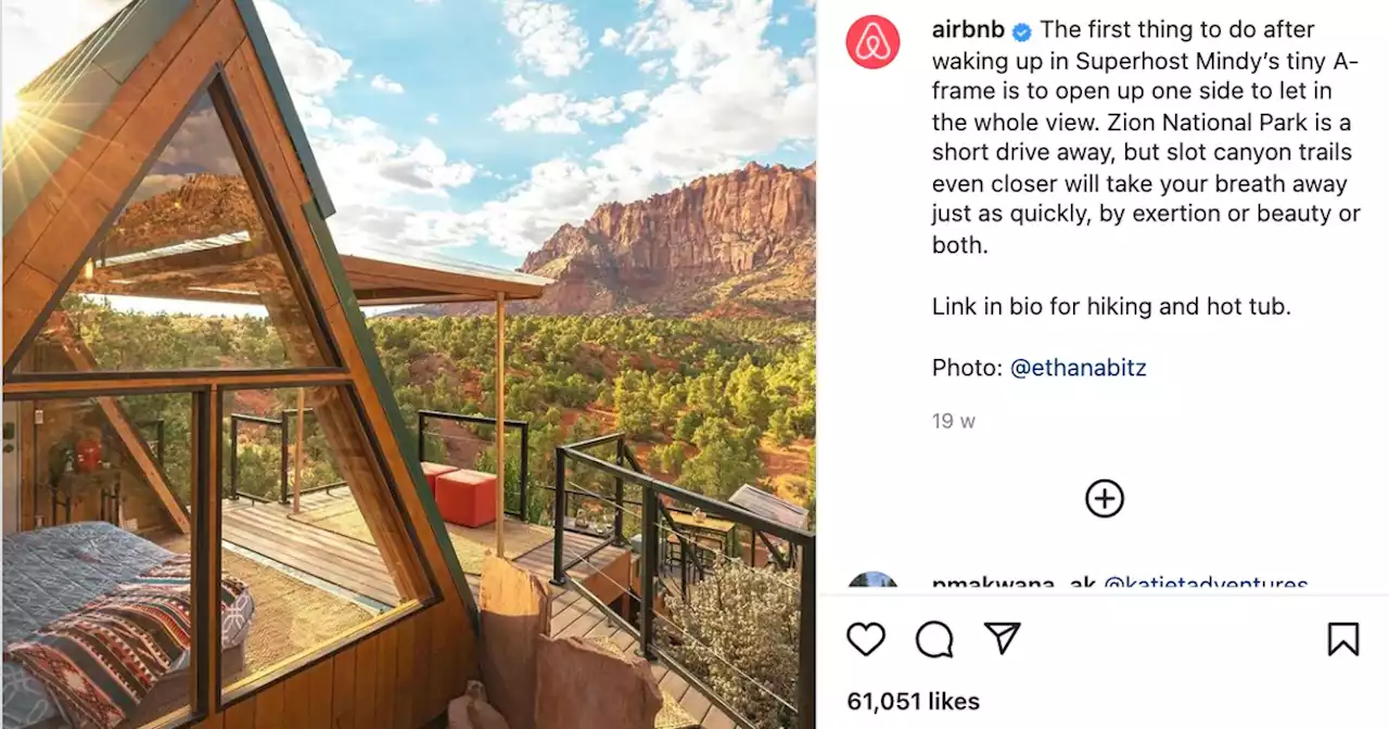 The most-liked home on Airbnb’s Instagram last year is in Utah