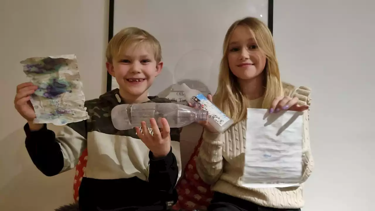 Oscar, 6, hittade 26 år gammal flaskpost efter stormen