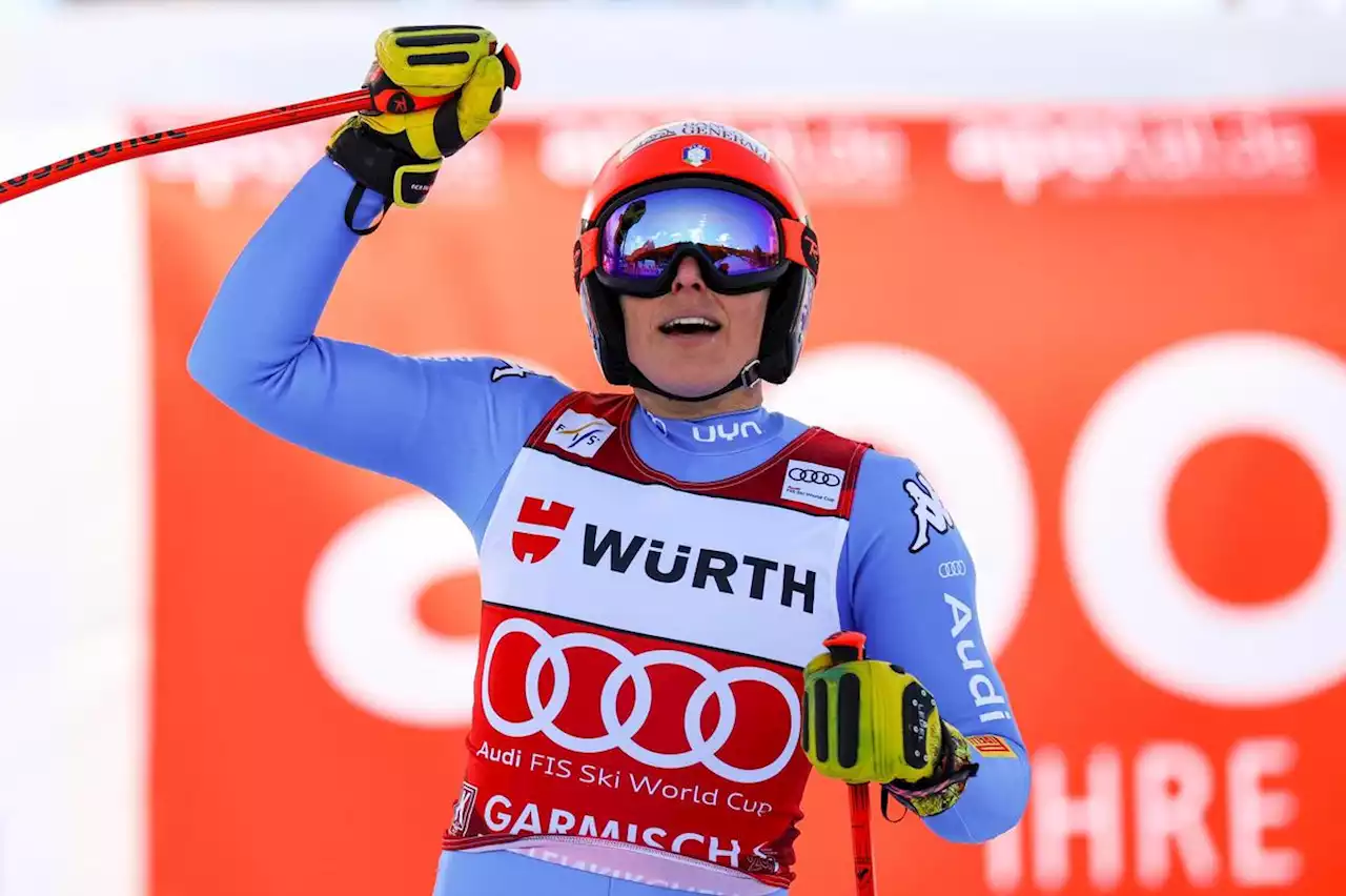 Super-G in Garmisch-Partenkirchen – Erst übergibt sie sich, dann siegt sie