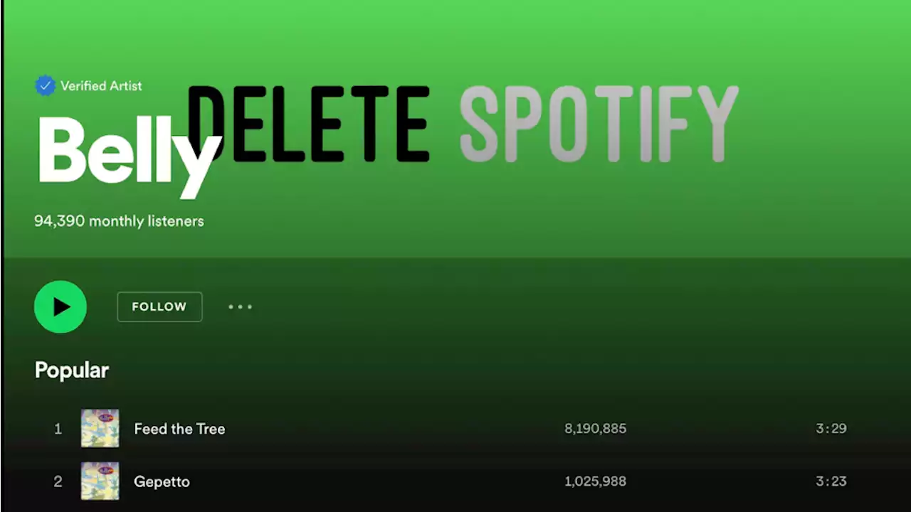 ‘Delete Spotify’ Image Appears — on Spotify Itself