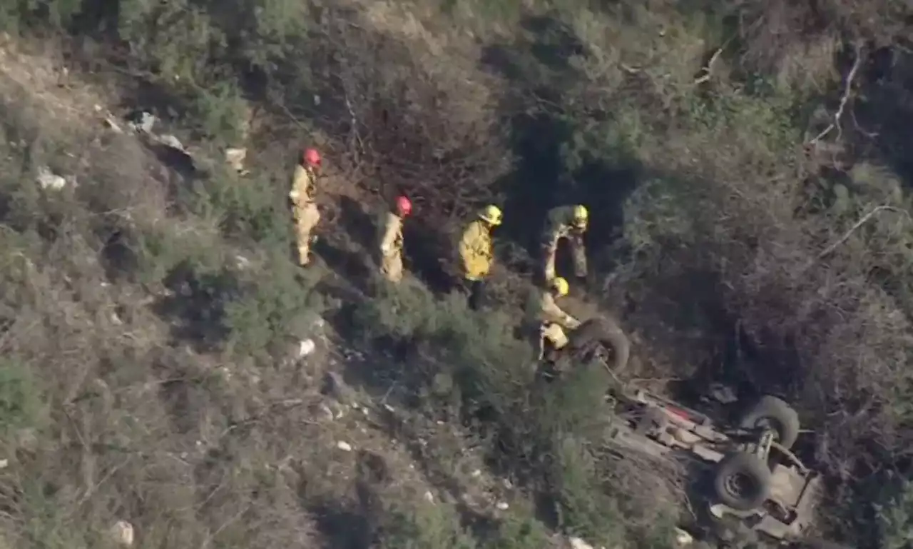 One Dead After Vehicle Rolls Down Hillside In Sunland Area