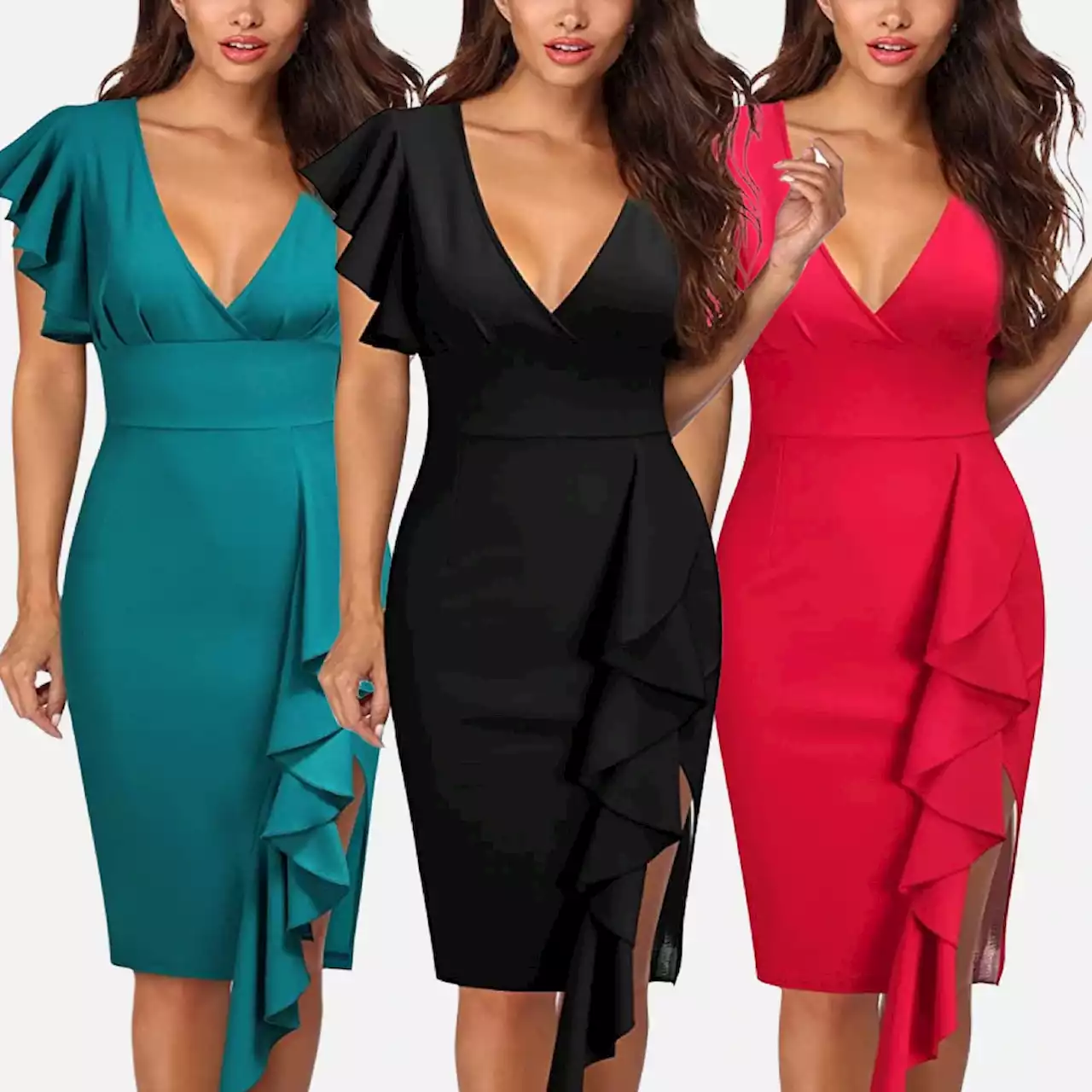 This $42 Deep V-Neck Cocktail Dress Has 5,500+ Five-Star Review on Amazon - E! Online