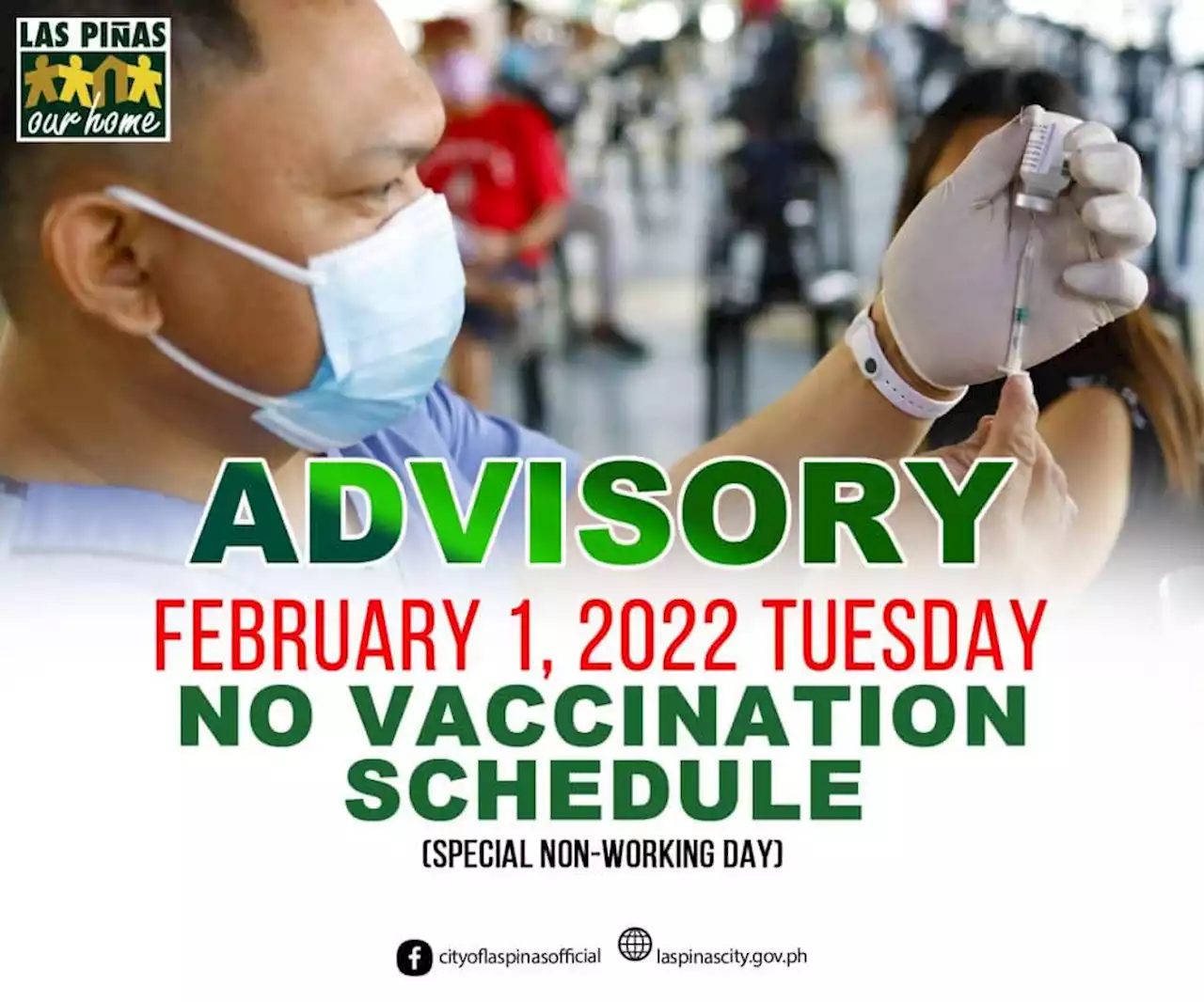 Las Pinas City gov’t suspends Feb. 1 vaccination schedule