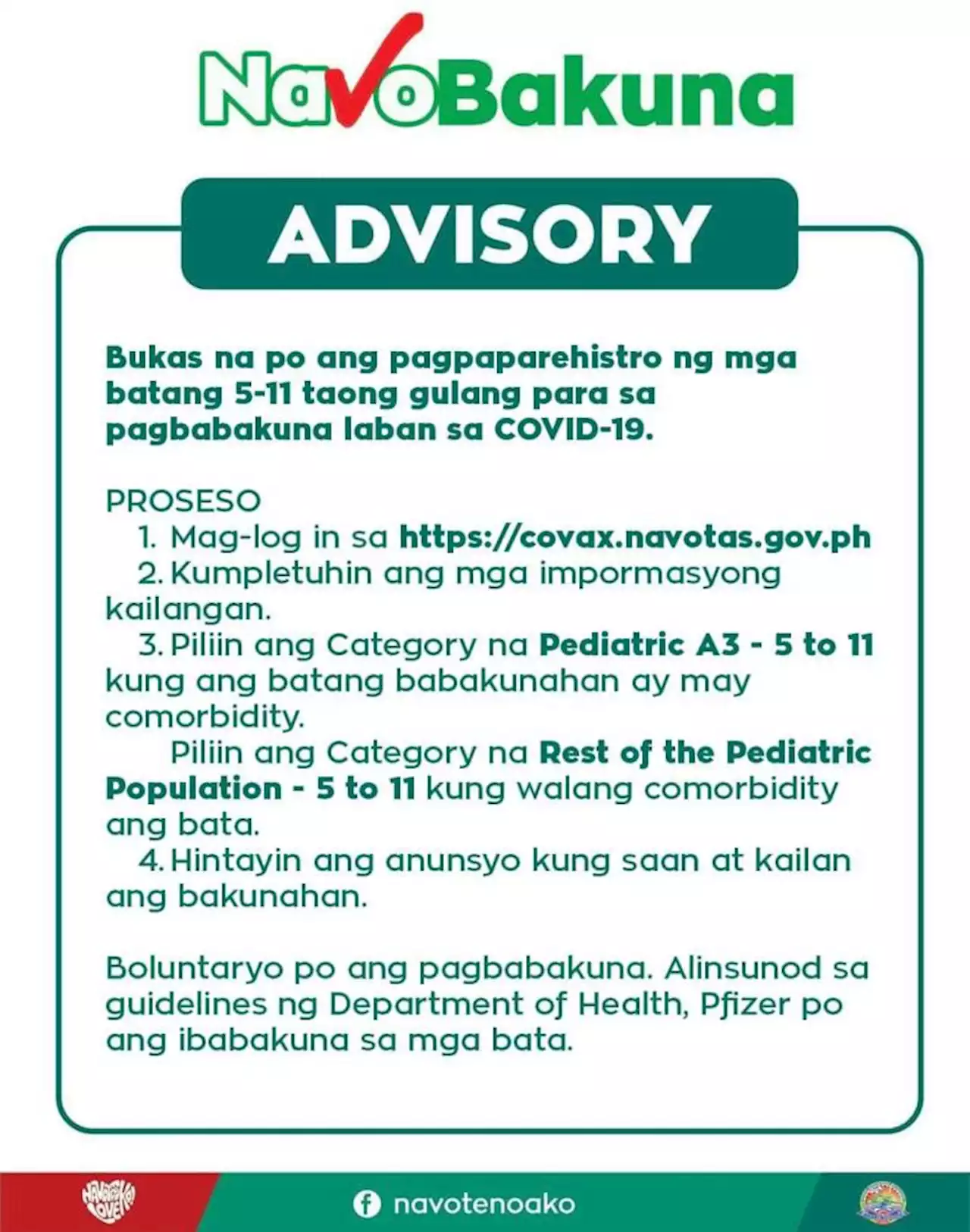 Navotas City opens COVID vax registration for minors, 5-11 years