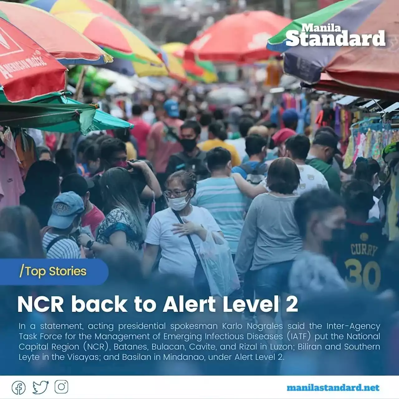 NCR back to Alert Level 2