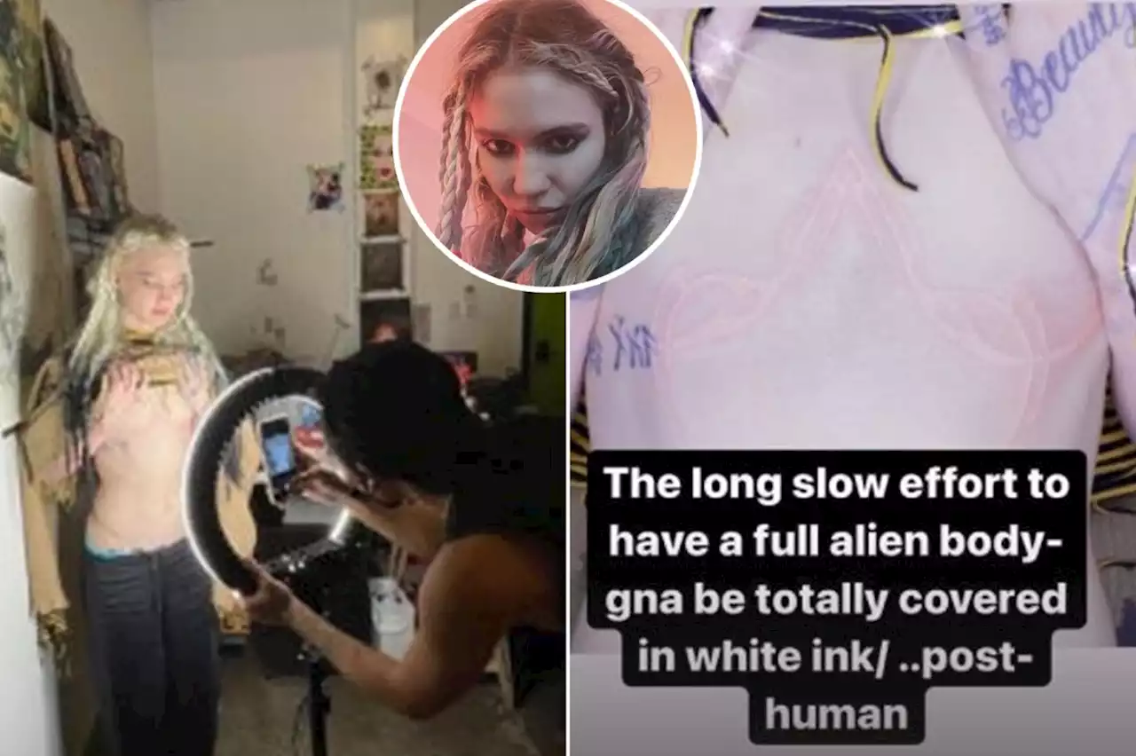 Grimes wants to be ‘totally covered’ in ‘alien’ tattoos