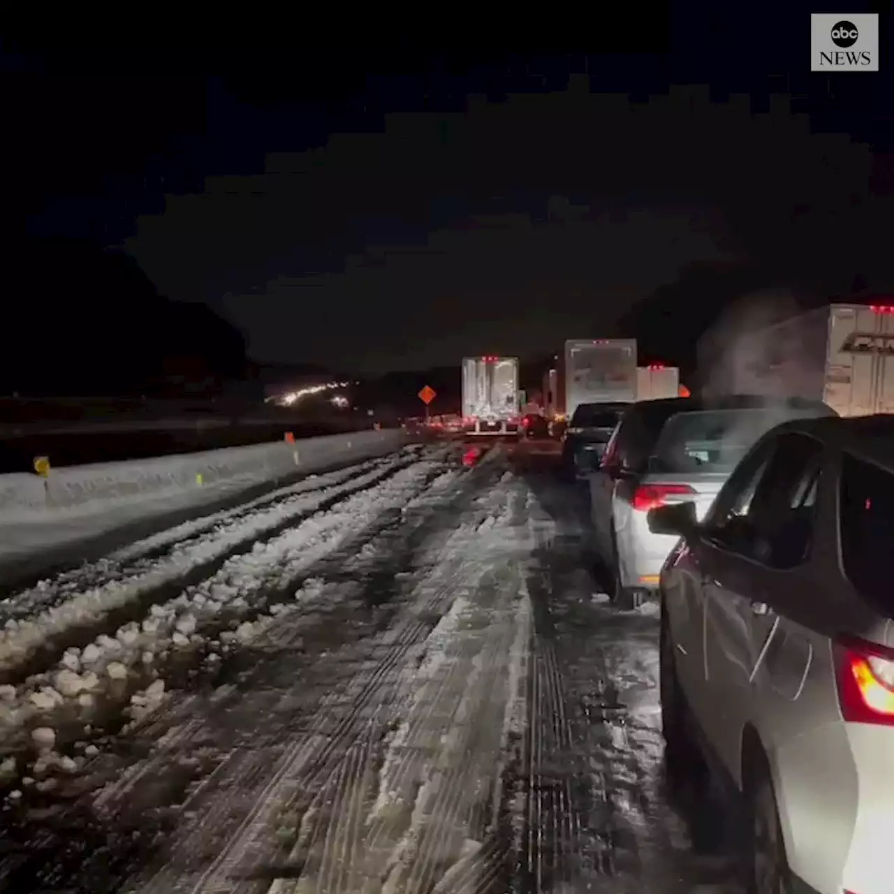 Drivers snowed-in all night as I-95 shuts down in Virginia