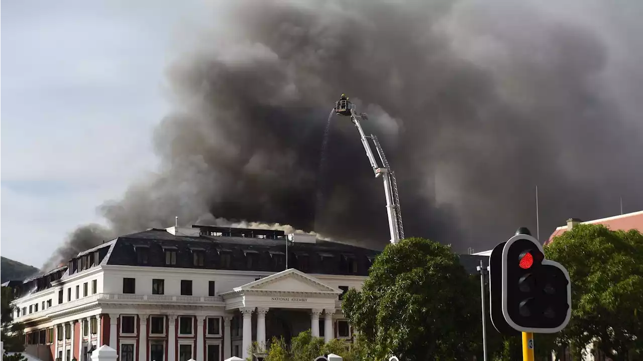 Suspect in South African Parliament fire arrested, flames reignite