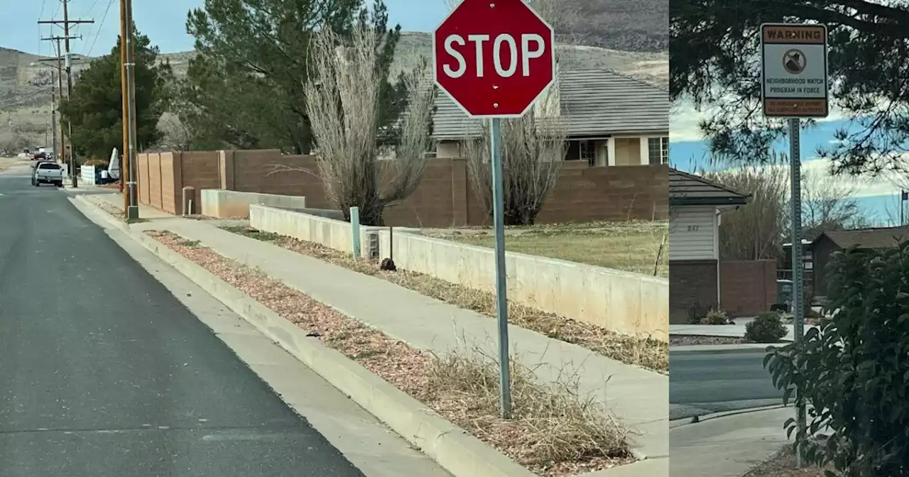 Street signs switched in Hurricane, cops warn of punishment