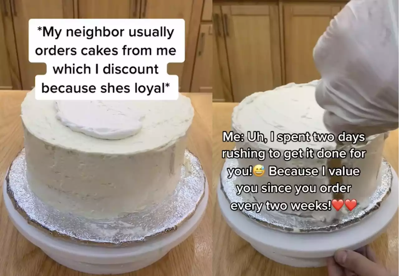 Baker sparks debate after asking neighbour to pay for cake