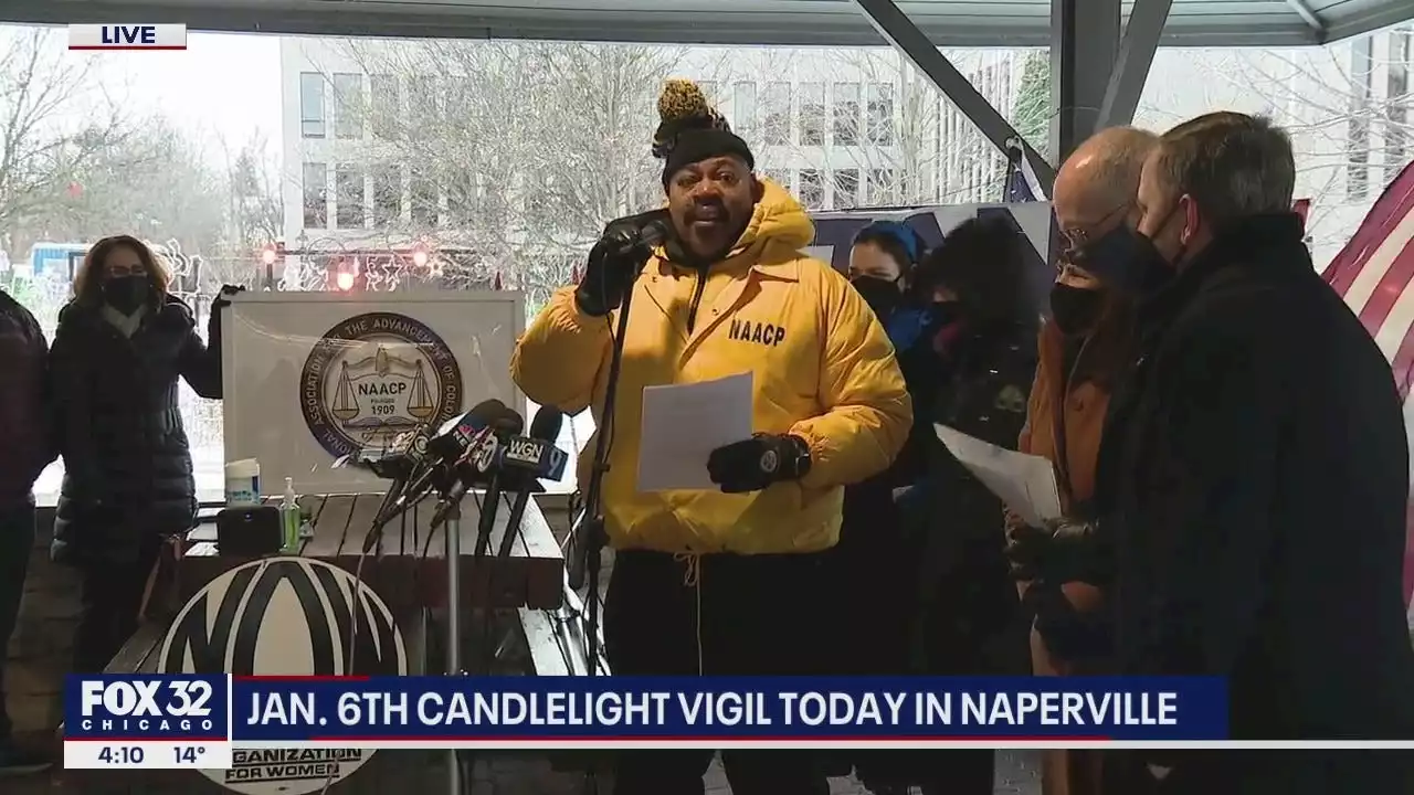 Candlelight vigil held in Naperville to mark the anniversary of the Capitol Riot