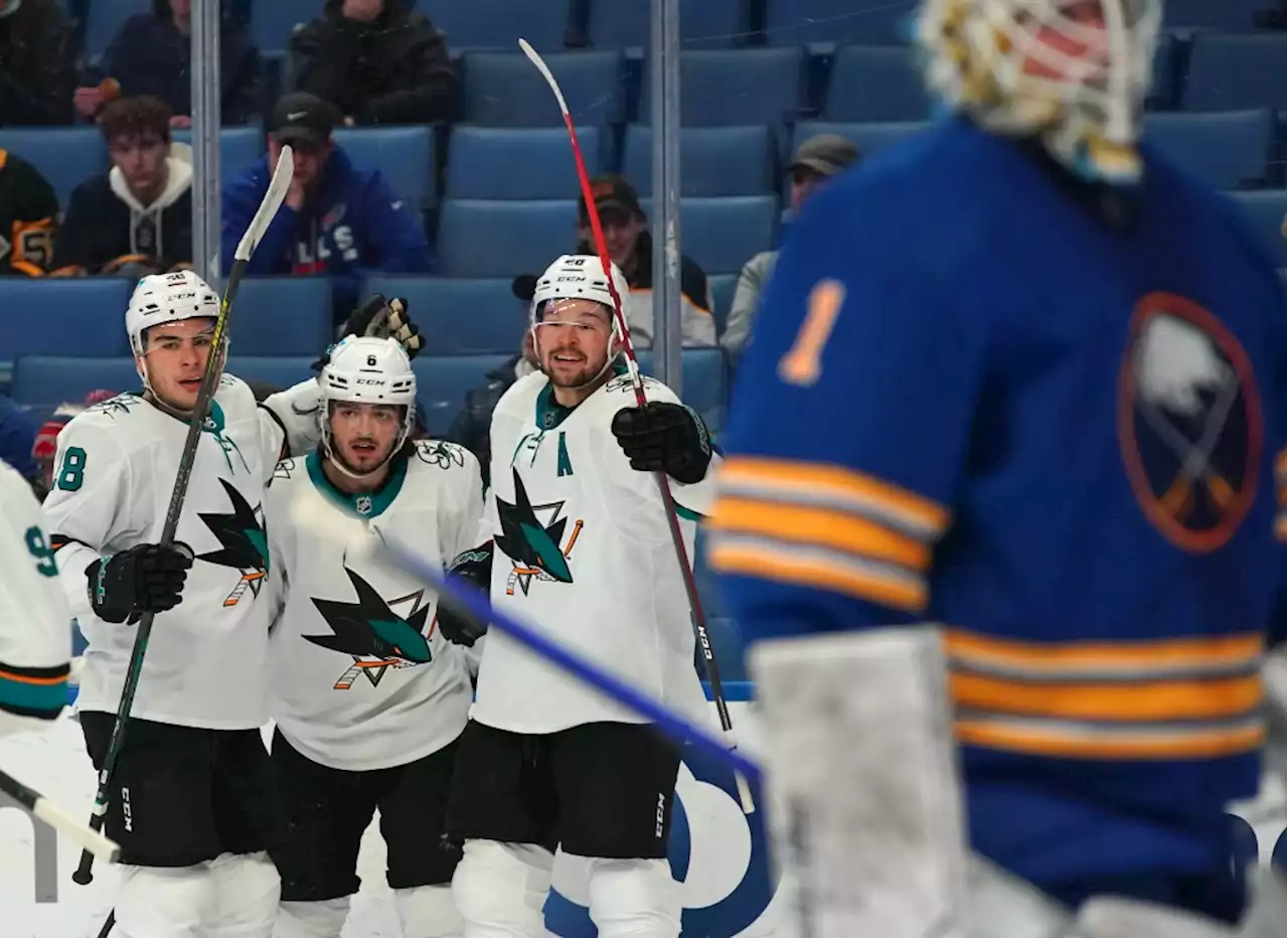 Big first period helps lift Sharks past Buffalo Sabres