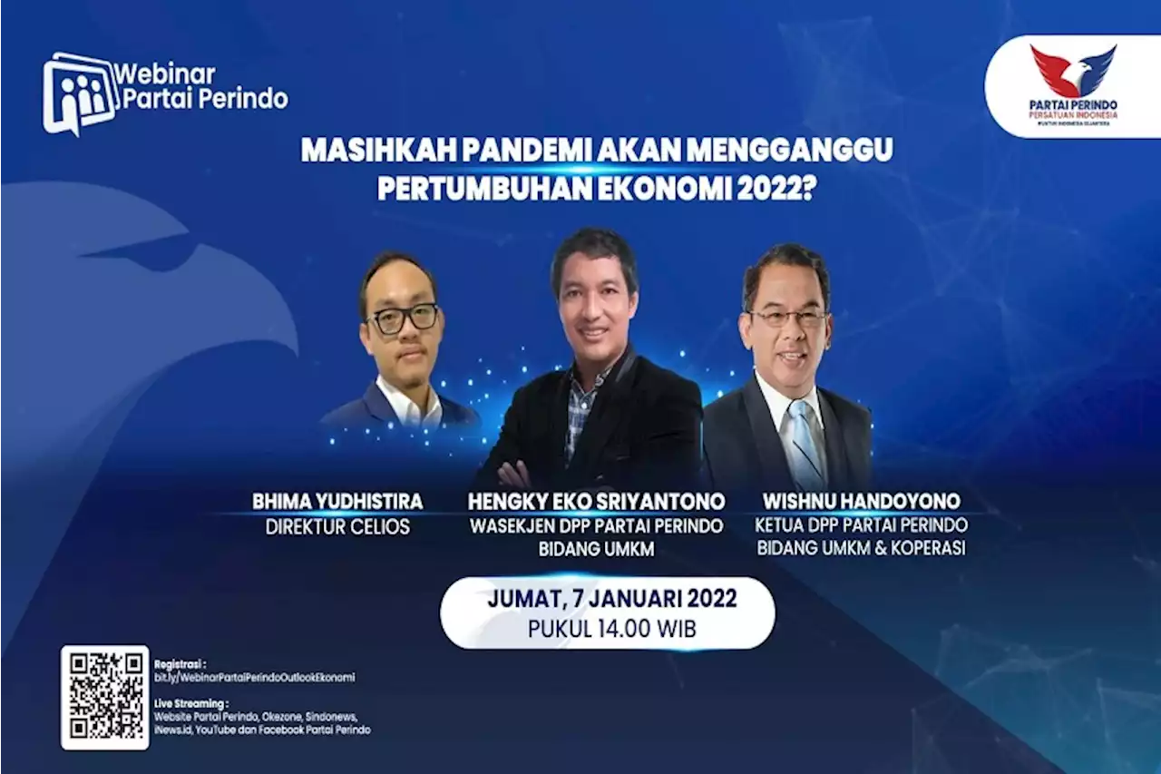 Berhadiah Jutaan Rupiah, Partai Perindo Gelar Webinar Proyeksi Ekonomi 2022 Pukul 14.00 Ini, Daftar di Sini!