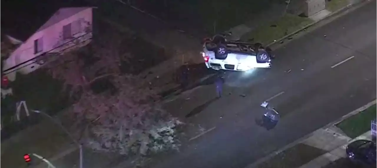 Two In Custody Following LAPD Pursuit Of Reckless DUI Driver; Ends With Vehicle Overturned