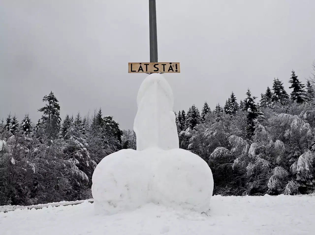 Jättepenisen i snö är tillbaka – ”Låt stå!”