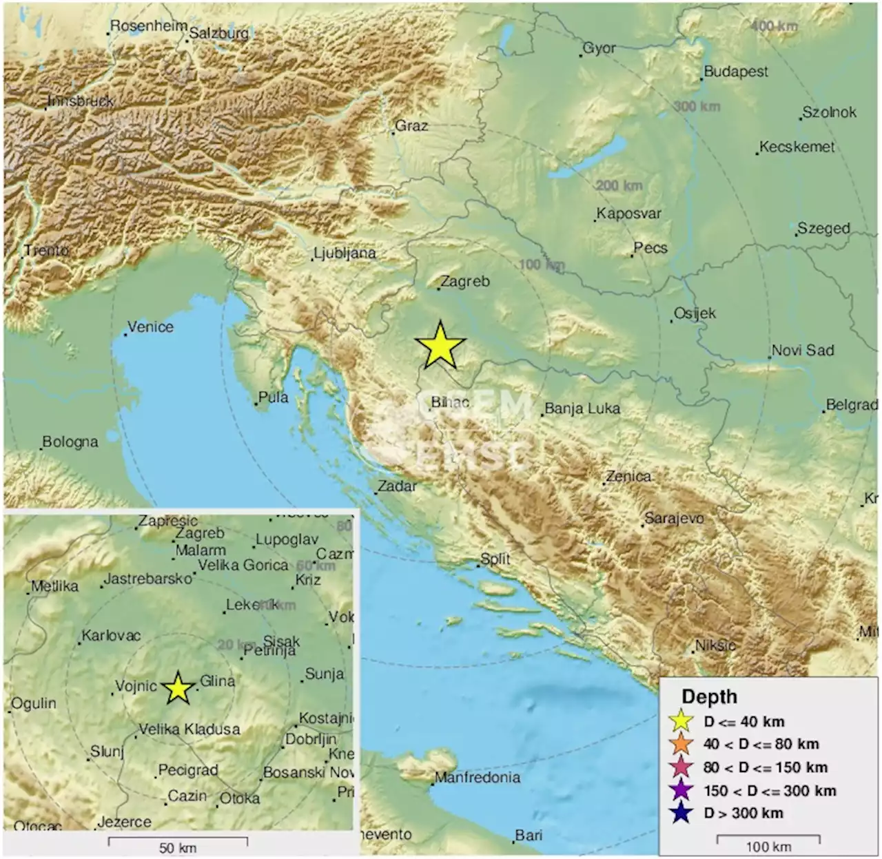 Earthquake, Magnitude 2.5 - BOSNIA AND HERZEGOVINA - 2022 January 08, 01:40:30 UTC