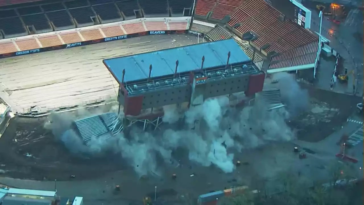 WATCH: Oregon State University Implodes Part of Football Stadium