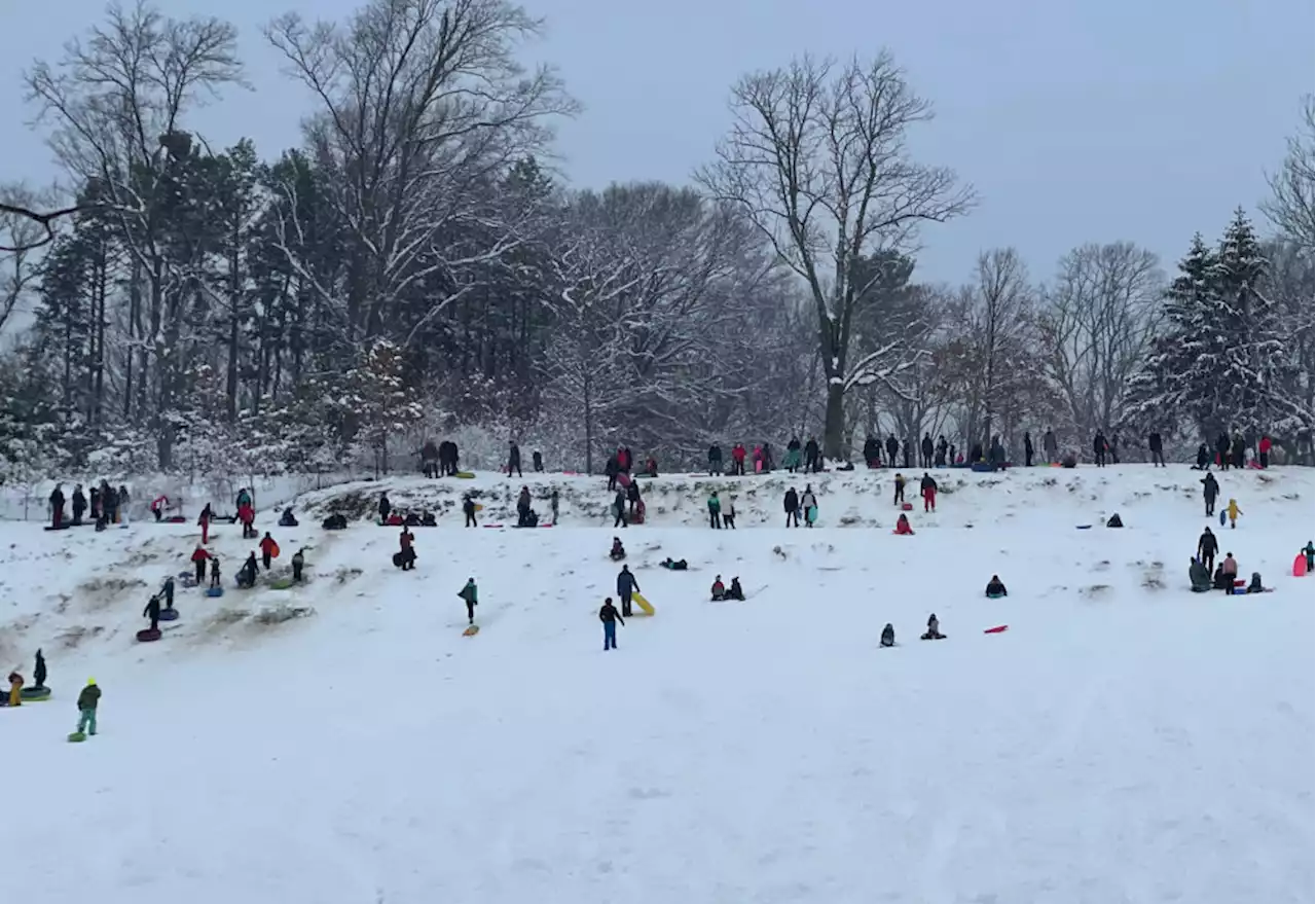 It actually snowed on Cambridge's third snow day this week