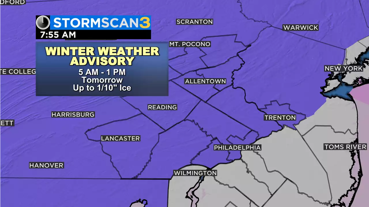 Philadelphia Weather: Freezing Rain Possible Sunday Morning