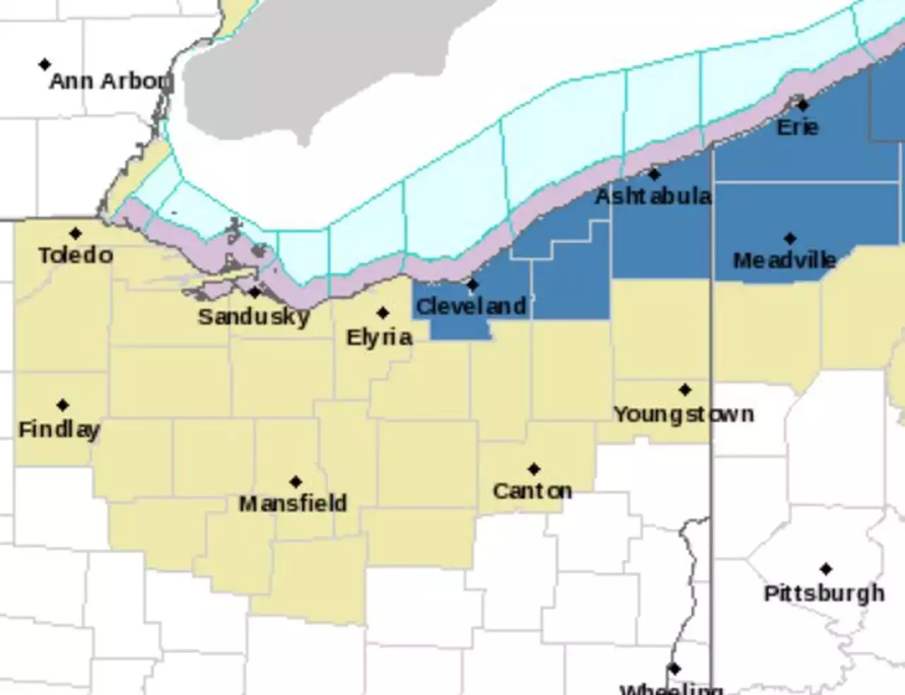 Winter Storm Watch in effect for Cuyahoga, Geauga, Lake counties Monday; 6 to 10 inches of snow possible