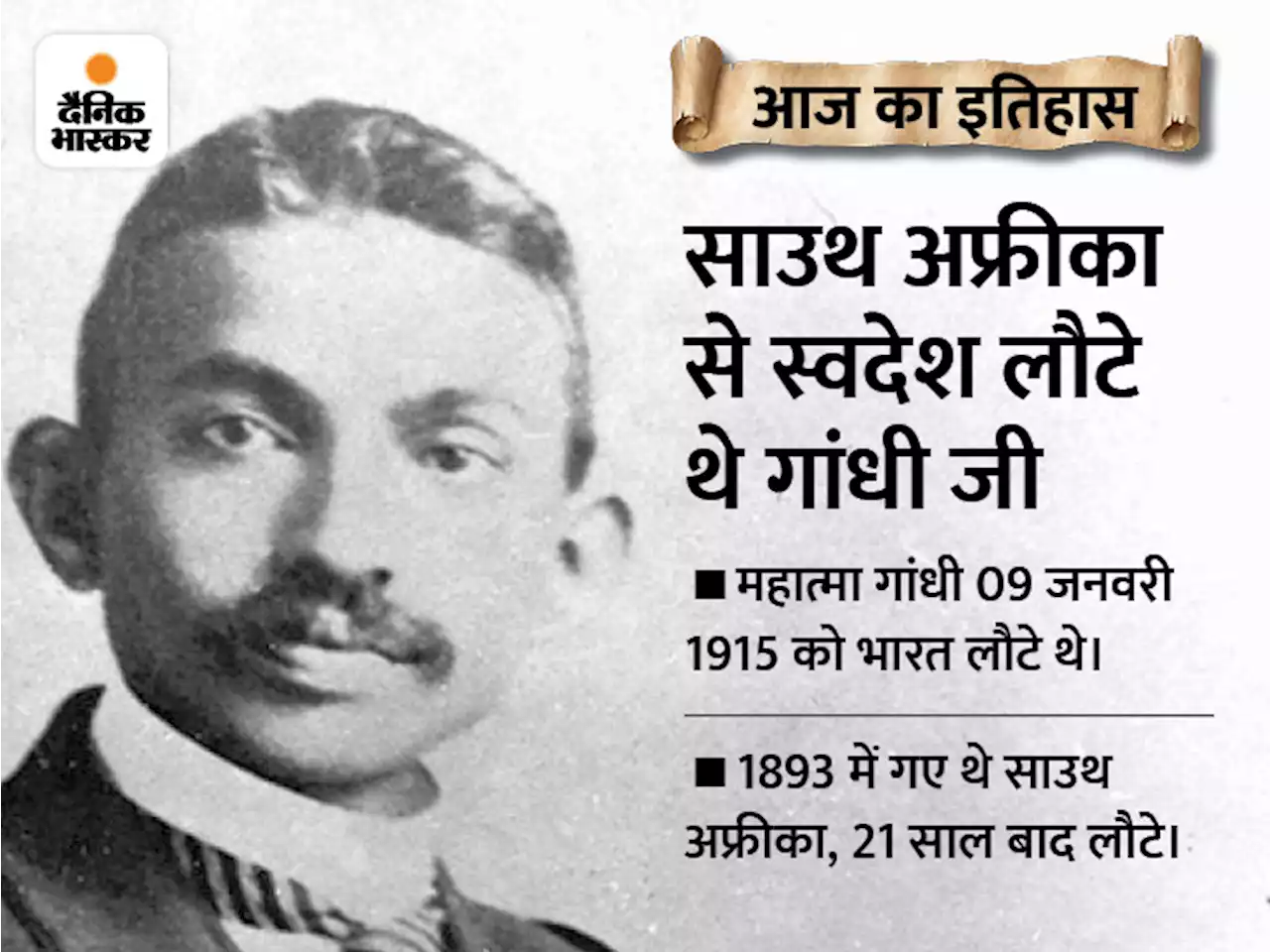 आज का इतिहास: 21 साल बाद साउथ अफ्रीका से स्वदेश लौटे थे गांधी जी, इसकी याद में मनाया जाता है प्रवासी भारतीय दिवस