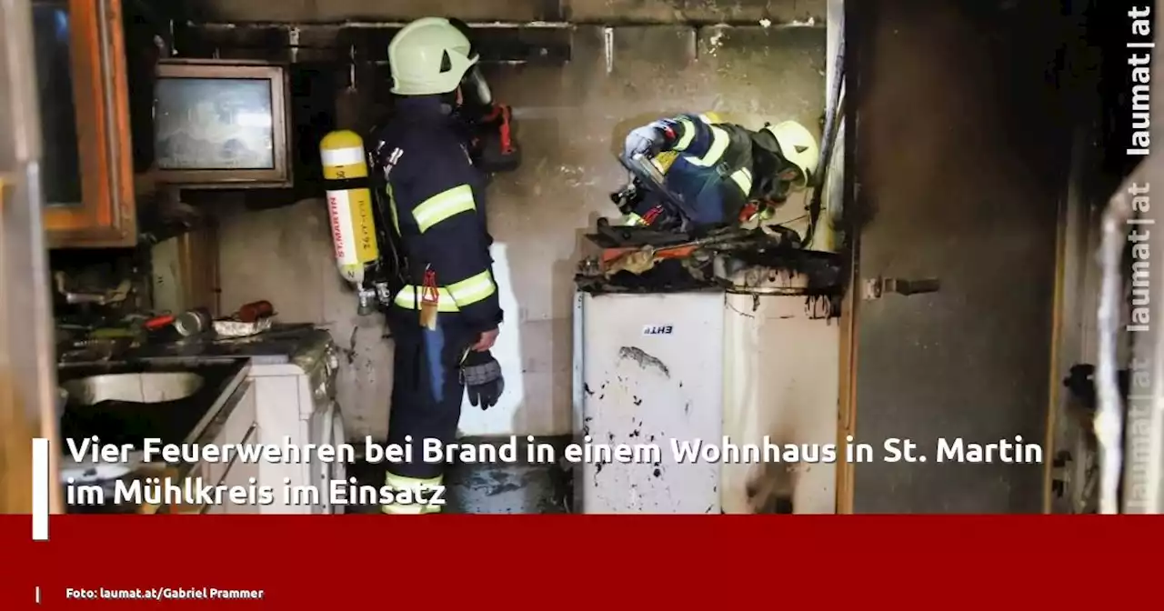 Vier Feuerwehren bei Brand in einem Wohnhaus in St. Martin im Mühlkreis im Einsatz | laumat|at