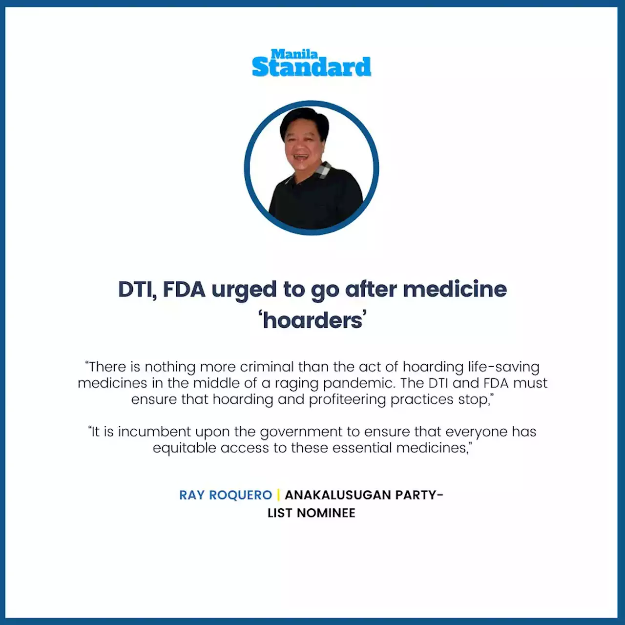 DTI, FDA urged to go after medicine ‘hoarders’