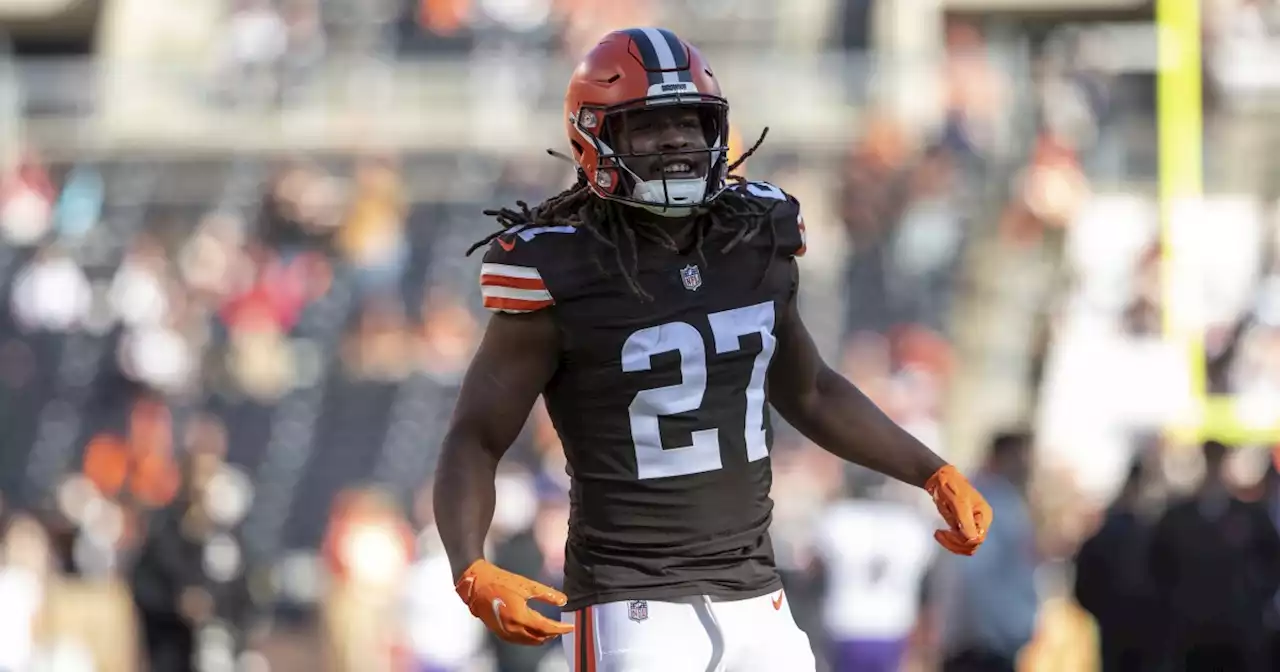 Browns RB Kareem Hunt among inactive players in final game against Bengals